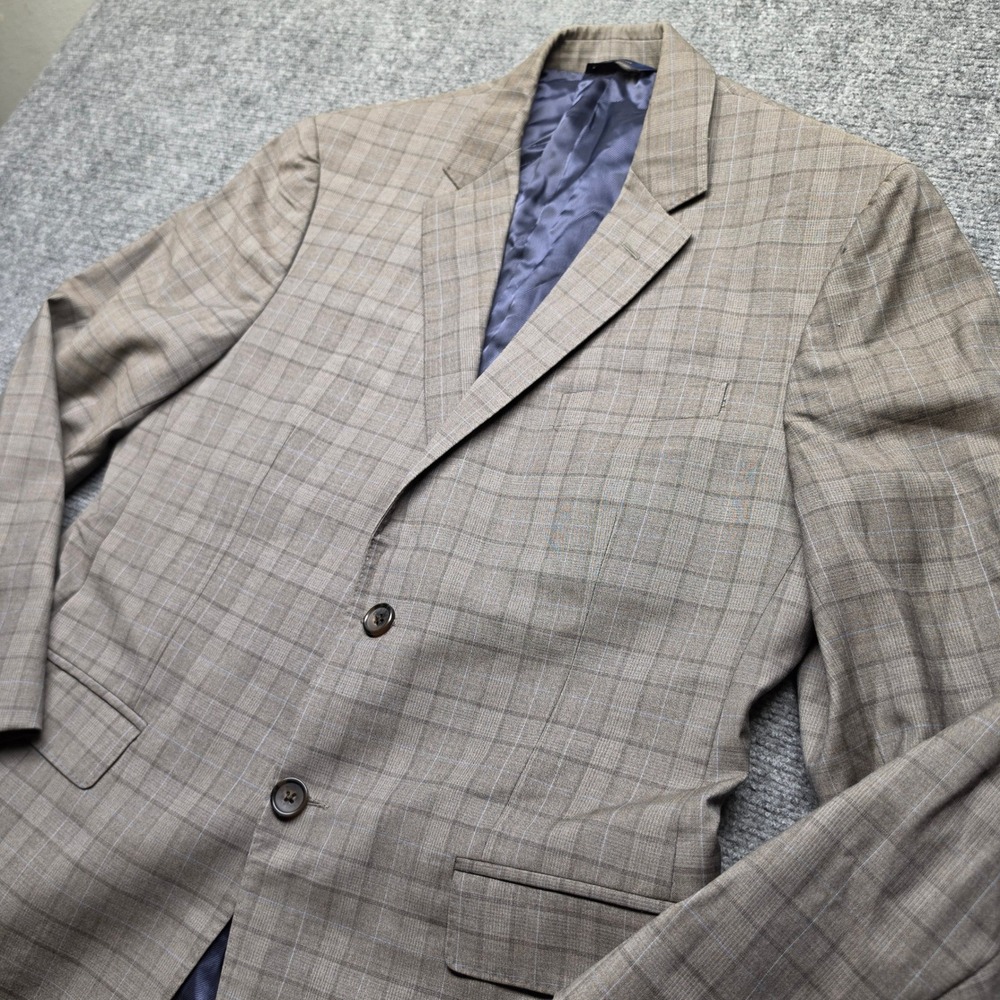 Brooks Brothers 1818 Madison Fit Blazer Brown Glen Plaid Wool Sport Coat 42R